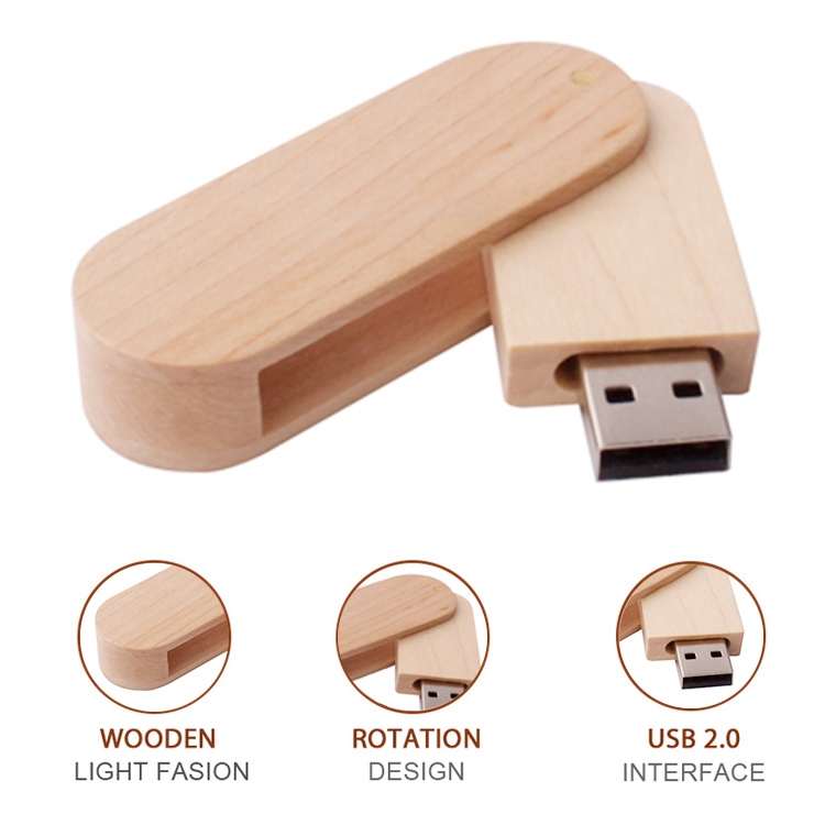 Clé USB personnalisée Rotate en bois