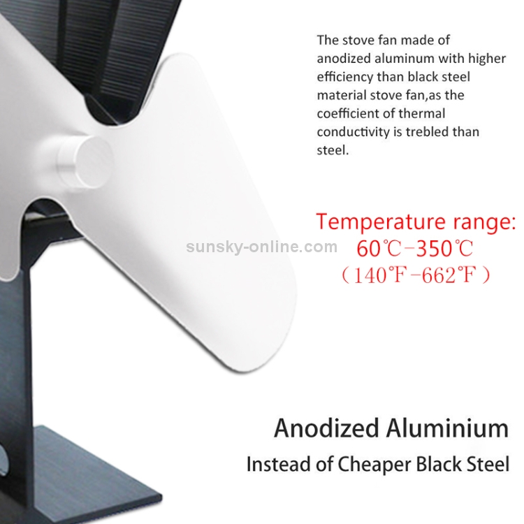 Dropship Heat Powered Stove Fan Aluminum Silent Eco Fan For Wood