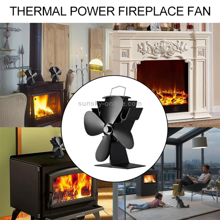 Heat Powered Wood Stove Fan for wood burner/ fireplace-Eco+19% fuel saving