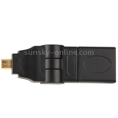 Adaptador giratorio (180 grados) de micro HDMI macho a HDMI hembra de 19 pines chapado en oro - 3