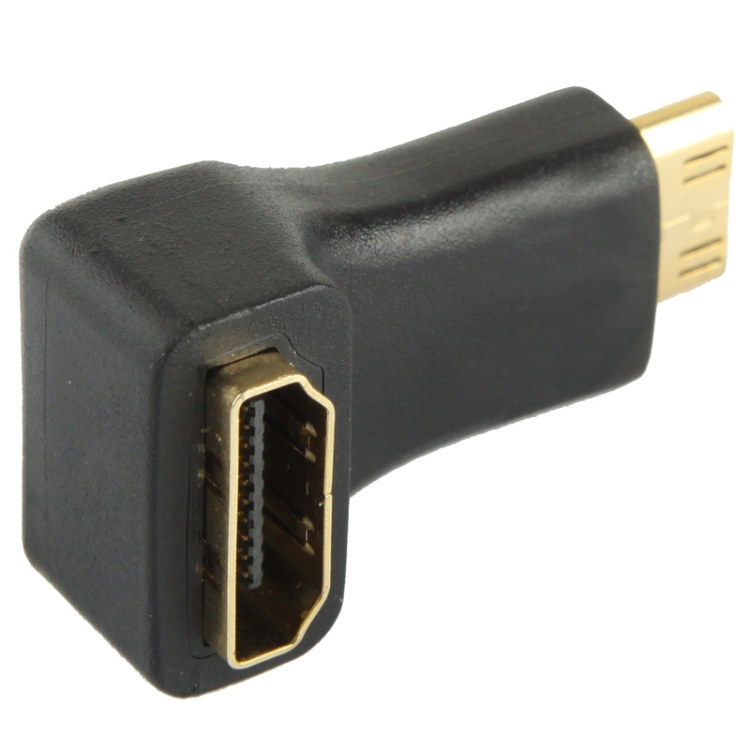 Gold Plated Mini Hdmi Male To Hdmi Pin Female Adaptor With Degree