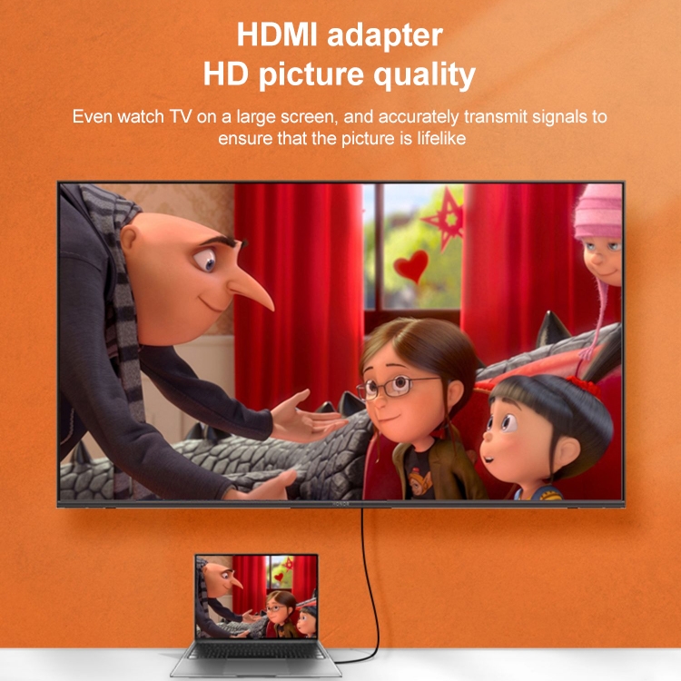 Adaptador macho HDMI de 19 pines macho a HDMI de 19 pines chapado en oro, compatible con Full HD 1080P (negro) - 4