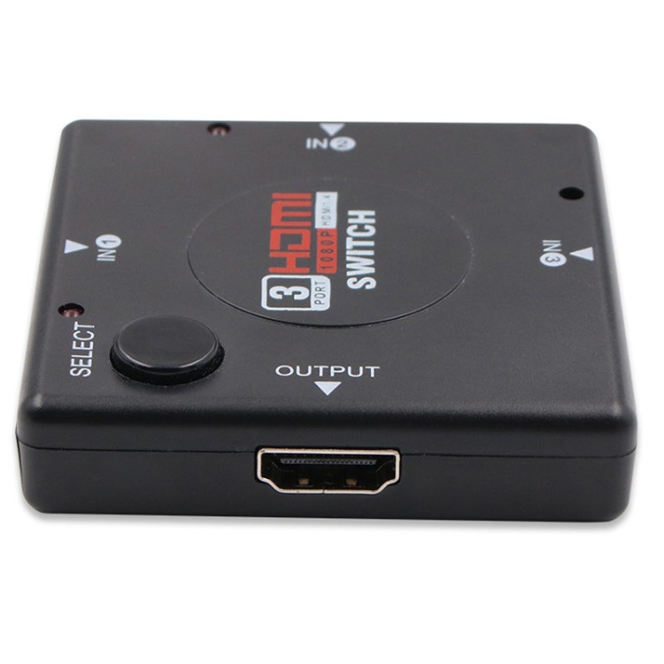 Conmutador HDMI 1080P de 3 puertos (negro) - 2
