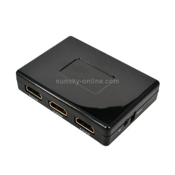 Conmutador HDMI 1080P de 5 puertos con control remoto, compatible con HDTV (negro) - 2