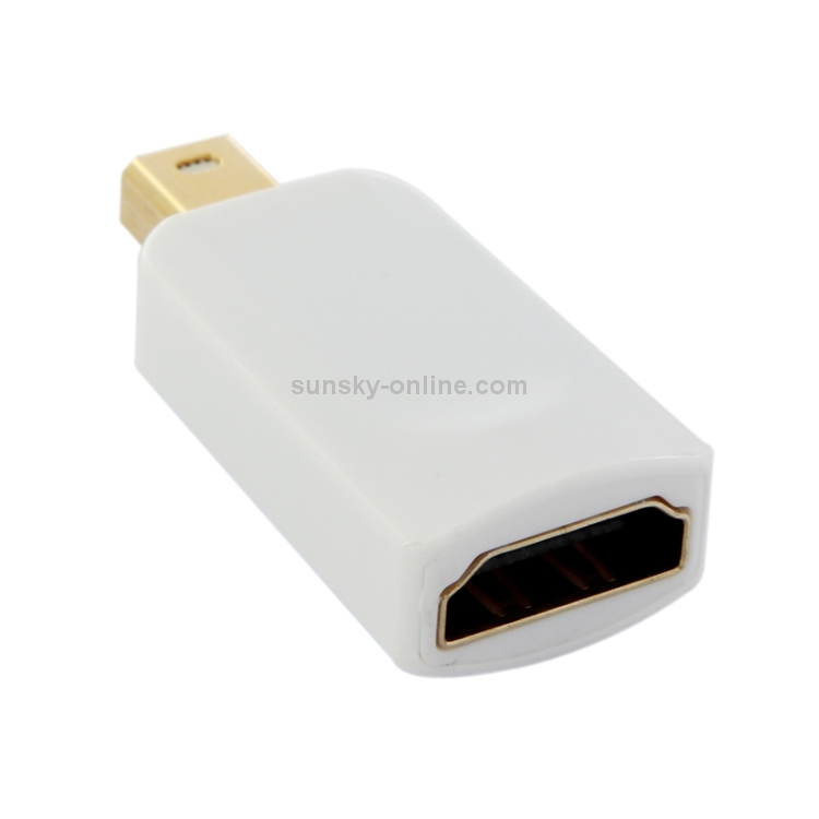 Adaptador Mini DisplayPort macho a HDMI hembra, tamaño: 4 cm x 1,8 cm x 0,7 cm (blanco) - 3