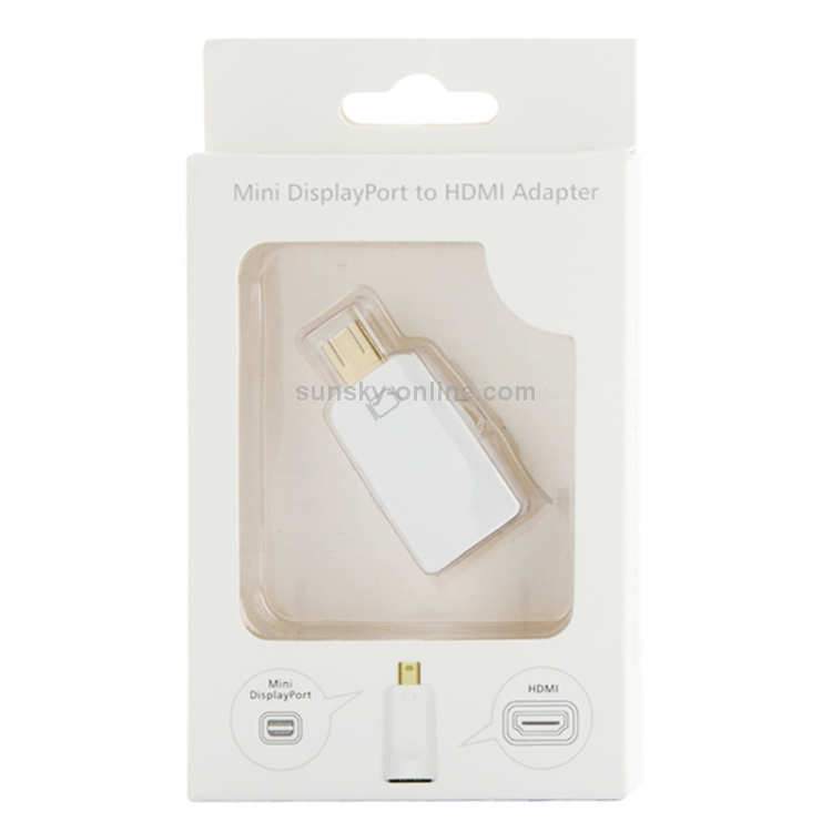 Adaptador Mini DisplayPort macho a HDMI hembra, tamaño: 4 cm x 1,8 cm x 0,7 cm (blanco) - 4