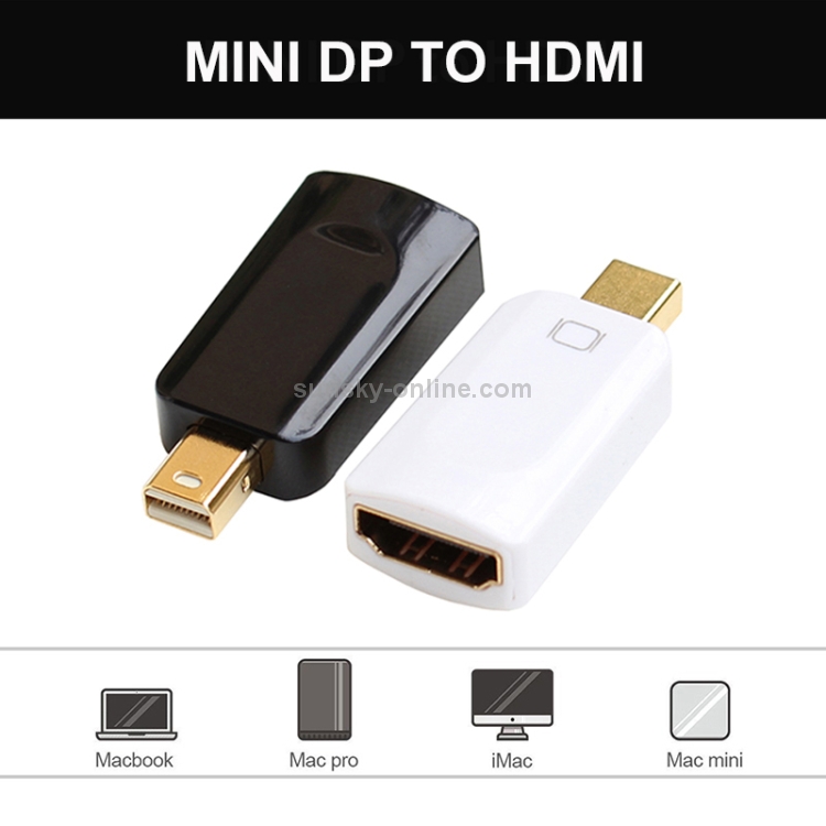 Adaptador Mini DisplayPort macho a HDMI hembra, tamaño: 4 cm x 1,8 cm x 0,7 cm (blanco) - 6