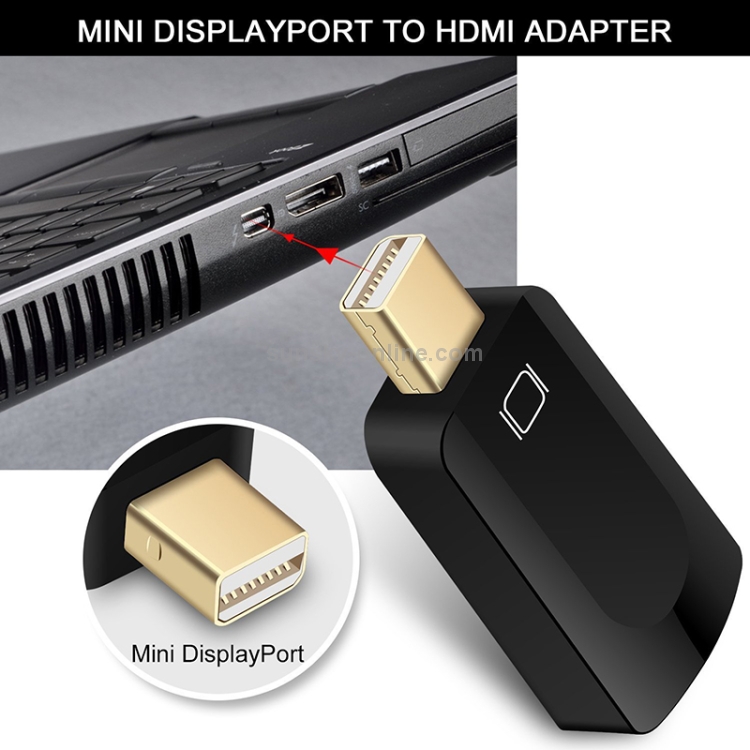Adaptador Mini DisplayPort macho a HDMI hembra, tamaño: 4 cm x 1,8 cm x 0,7 cm (blanco) - 7