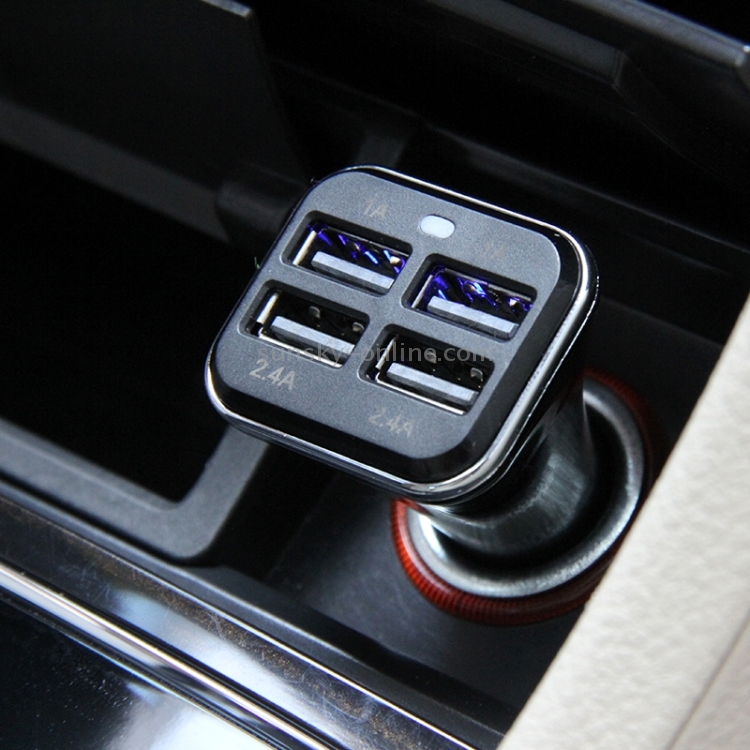 HAWEEL Universal 5V 6.8A 4 USB Ports Car Charger for Smartphone / Tablet PC(Black) HAWEEL Universal 5V 6.8A 4 USB Ports Car Charger for Smartphone / Tablet PC(Black)
