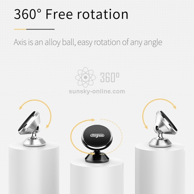 JOYROOM MOGUU MG-ZS002 360 Degrees Rotation Zinc Alloy + Silicone + Magnet Car Air Outlet Magnetic Holder JOYROOM MOGUU MG-ZS002 360 Degrees Rotation Zinc Alloy + Silicone + Magnet Car Air Outlet Magnetic Holder