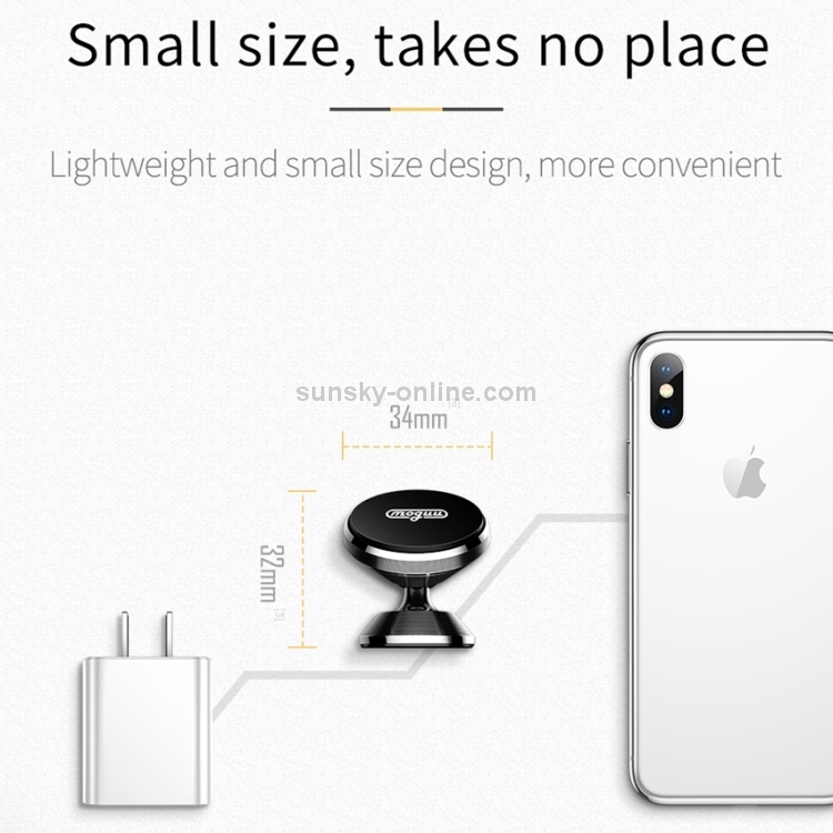 JOYROOM MOGUU MG-ZS002 360 Degrees Rotation Zinc Alloy + Silicone + Magnet Car Air Outlet Magnetic Holder JOYROOM MOGUU MG-ZS002 360 Degrees Rotation Zinc Alloy + Silicone + Magnet Car Air Outlet Magnetic Holder