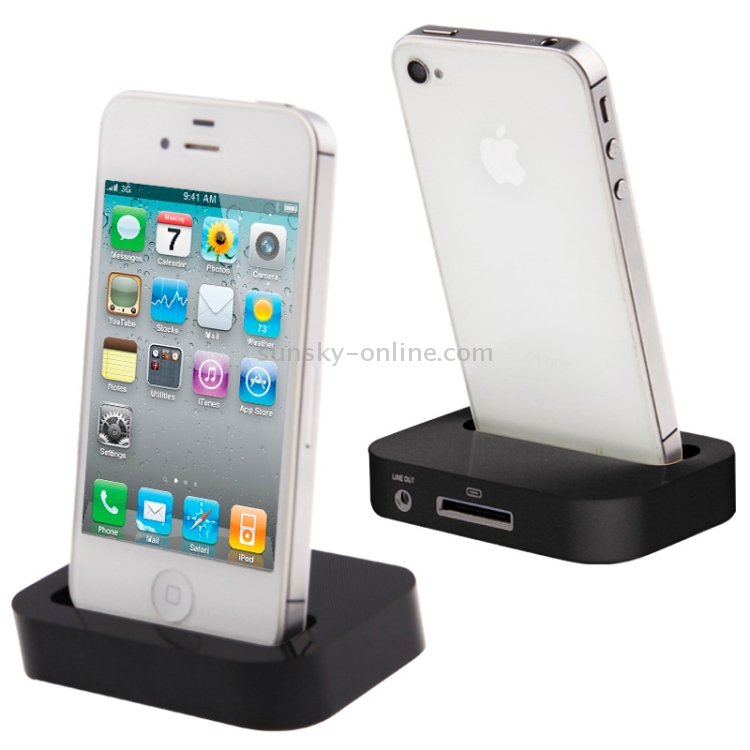 Black Dock Cradle Charger Station with 3.5mm Line out for iPhone 4 & 4S(Black) Black Dock Cradle Charger Station with 3.5mm Line out for iPhone 4 & 4S(Black)