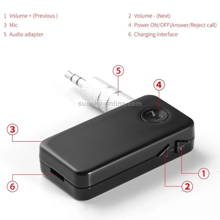 Link-CZBT03 Car Bluetooth Music Receiver with Stereo Output, Wireless Distance: 10m(Black) Link-CZBT03 Car Bluetooth Music Receiver with Stereo Output, Wireless Distance: 10m(Black)