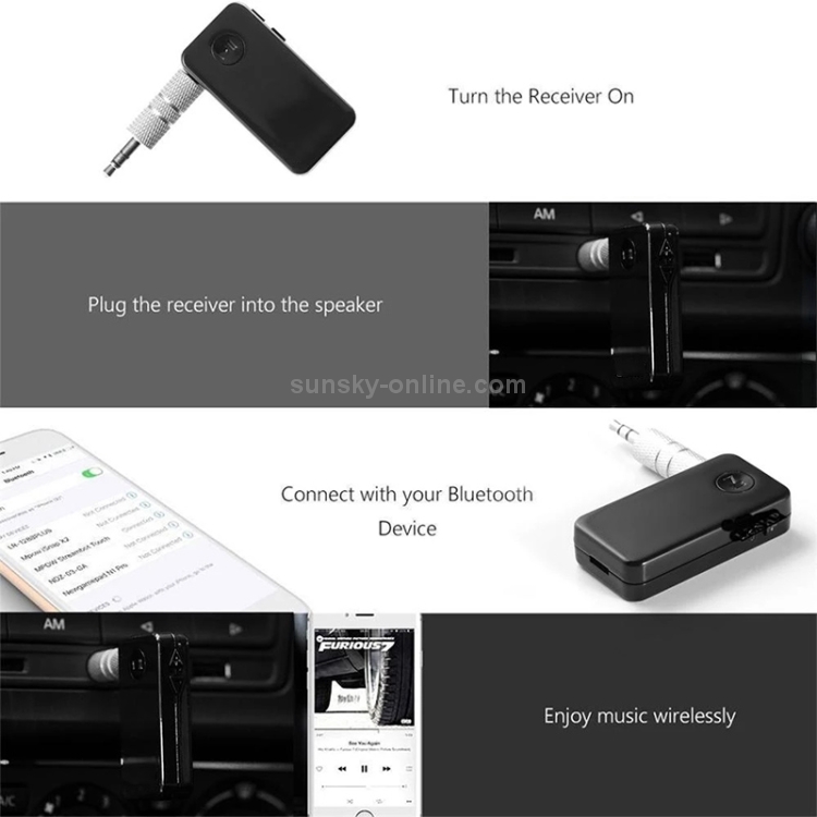 Link-CZBT03 Car Bluetooth Music Receiver with Stereo Output, Wireless Distance: 10m(Black) Link-CZBT03 Car Bluetooth Music Receiver with Stereo Output, Wireless Distance: 10m(Black)