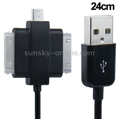 24cm 30 Pin + Micro USB + Tab 30 Pin Charging & Data Sync Cable 24cm 30 Pin + Micro USB + Tab 30 Pin Charging & Data Sync Cable
