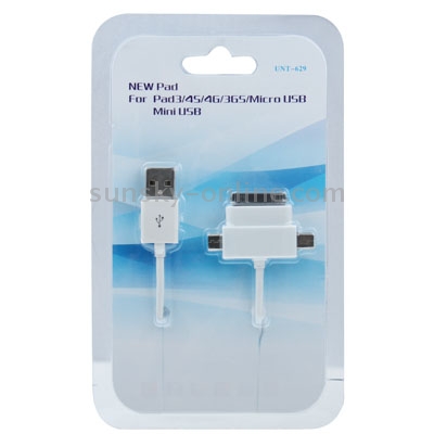 30 Pin + Micro USB + Mini USB Charging & Data Sync Cable 30 Pin + Micro USB + Mini USB Charging & Data Sync Cable