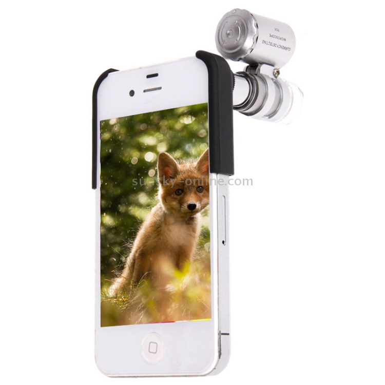 60X Zoom Cell Phone Portable Microscope with Flash Light (White, Purple) for iPhone 4 & 4S 60X Zoom Cell Phone Portable Microscope with Flash Light (White, Purple) for iPhone 4 & 4S