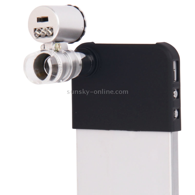 60X Zoom Cell Phone Portable Microscope with Flash Light (White, Purple) for iPhone 4 & 4S 60X Zoom Cell Phone Portable Microscope with Flash Light (White, Purple) for iPhone 4 & 4S