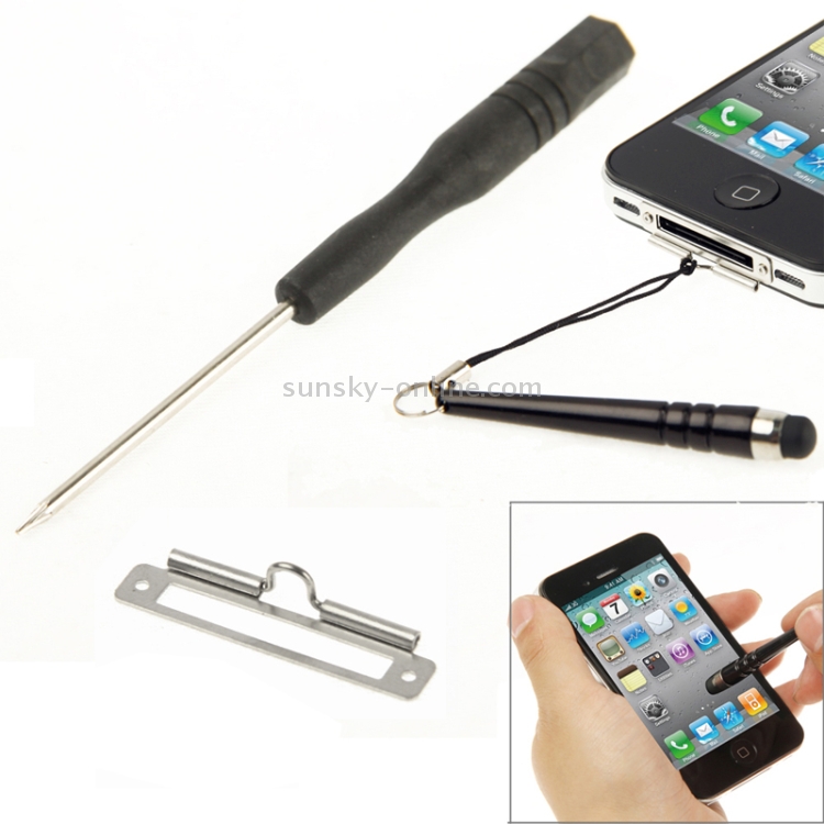 Screws Strap Lanyard Tools with Touch Pen for iPhone 4 & 4S Screws Strap Lanyard Tools with Touch Pen for iPhone 4 & 4S