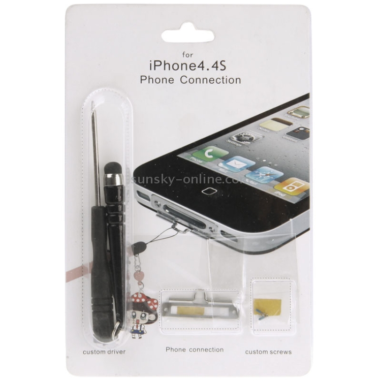Screws Strap Lanyard Tools with Touch Pen for iPhone 4 & 4S Screws Strap Lanyard Tools with Touch Pen for iPhone 4 & 4S