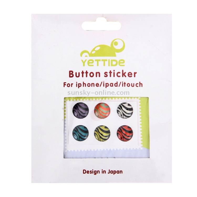 6 PCS High Quality Button Epoxy Sticker for iPhone/ iPad/ iPod Touch 6 PCS High Quality Button Epoxy Sticker for iPhone/ iPad/ iPod Touch
