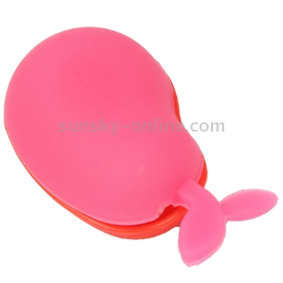 Cute Horsebean Shaped Soft Cable Winder Manager Wrap Device for Earphones Cable Cord(Red)