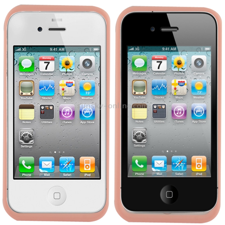 2 in 1 (Front Screen + Back Cover) 3D Film Screen Protector Guard for iPhone 4 & 4S(Pink)