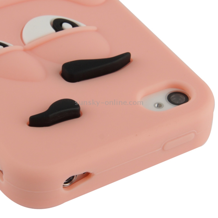 2 in 1 (Front Screen + Back Cover) 3D Film Screen Protector Guard for iPhone 4 & 4S(Pink)