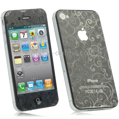 2 in 1 (Front Screen + Back Cover) Flower Vine 3D Film Screen Protector for iPhone 4 & 4S 2 in 1 (Front Screen + Back Cover) Flower Vine 3D Film Screen Protector for iPhone 4 & 4S