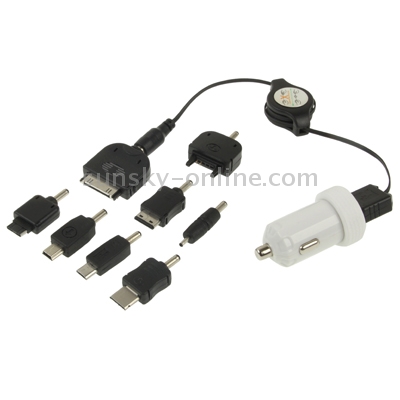 8 in 1 Car Charger Pack for iPhone 4 & 4S / 3GS / 3G / HTC / Samsung / Nokia / Other Mobile Phones(White) 8 in 1 Car Charger Pack for iPhone 4 & 4S / 3GS / 3G / HTC / Samsung / Nokia / Other Mobile Phones(White)