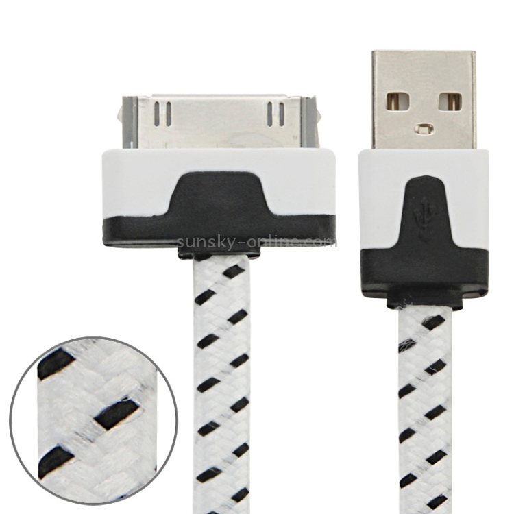 2m Woven Style 30 Pin to USB Data / Charging Cable 2m Woven Style 30 Pin to USB Data / Charging Cable