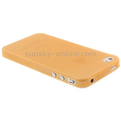 0.3mm Ultra Thin Polycarbonate Materials PC Protection Shell for iPhone 4/4S , Transparent version / Matte Edition(Orange)