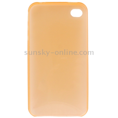 0.3mm Ultra Thin Polycarbonate Materials PC Protection Shell for iPhone 4/4S , Transparent version / Matte Edition(Orange)