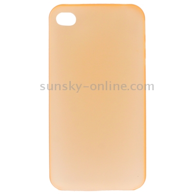 0.3mm Ultra Thin Polycarbonate Materials PC Protection Shell for iPhone 4/4S , Transparent version / Matte Edition(Orange)