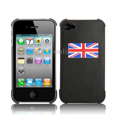 United Kingdom Flag Style Genuine Leather Coating Hard Plastic Case for iPhone 4(Black) United Kingdom Flag Style Genuine Leather Coating Hard Plastic Case for iPhone 4(Black)