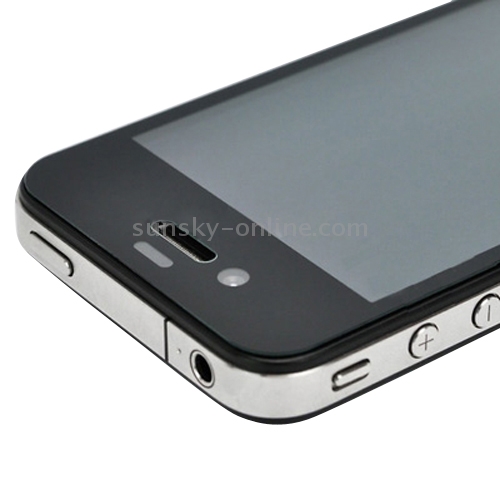 0.3mm Ultra-thin Explosion-proof Tempered Glass Film with 4 x Button Sticker for iPhone 4 & 4S(Transparent)