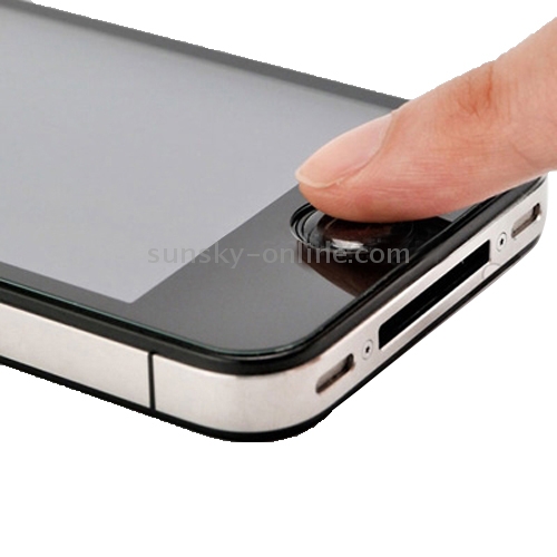 0.3mm Ultra-thin Explosion-proof Tempered Glass Film with 4 x Button Sticker for iPhone 4 & 4S(Transparent)
