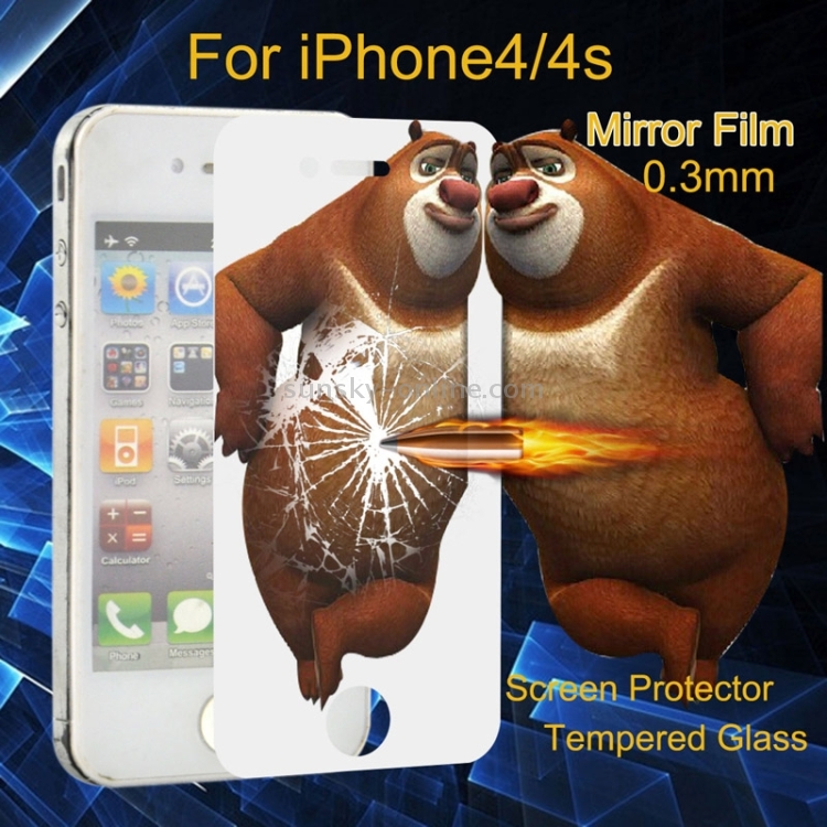 0.3mm 2.5D Explosion-proof Mirror Screen Tempered Glass Film for iPhone 4 & 4S 0.3mm 2.5D Explosion-proof Mirror Screen Tempered Glass Film for iPhone 4 & 4S