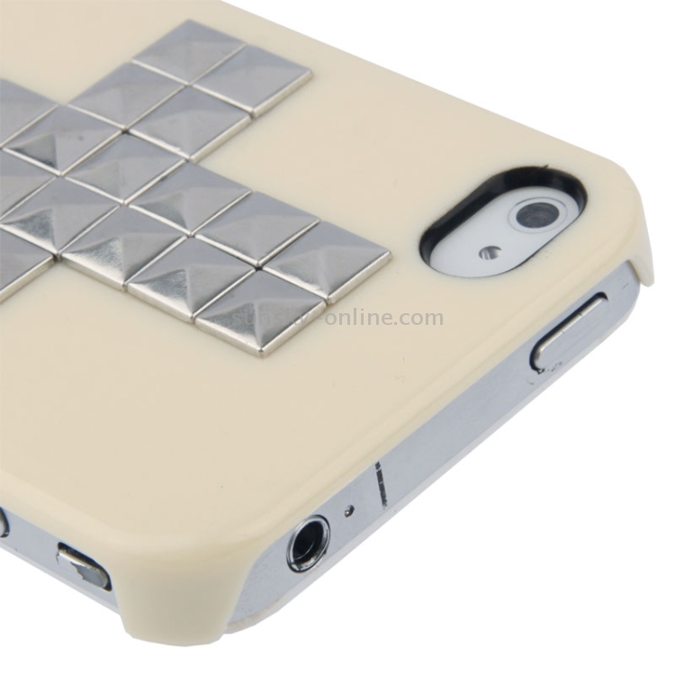 Silver Cross Rivet Plastic Protective Case for iPhone 4 & 4S (Light Yellow) Silver Cross Rivet Plastic Protective Case for iPhone 4 & 4S (Light Yellow)