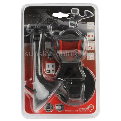 Car Universal Holder for iPhone 4 & 4S / 3GS / 3G / Mobile Phone/ GPS / PDA / MP4, Support 360 Degree Rotation, Width: 38-85mm(Black) Car Universal Holder for iPhone 4 & 4S / 3GS / 3G / Mobile Phone/ GPS / PDA / MP4, Support 360 Degree Rotation, Width: 38-85mm(Black)
