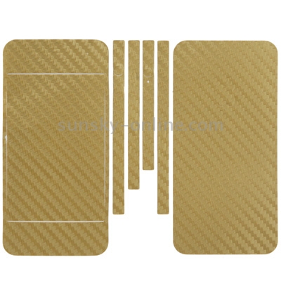 Full Housing Carbon Fiber Skin Sticker for iPhone 4S, Golden (Original Version) Full Housing Carbon Fiber Skin Sticker for iPhone 4S, Golden (Original Version)