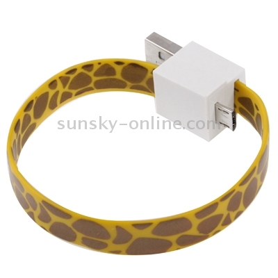 24cm 2 in 1 Leopard Texture Noodle Bracelet Style Micro USB to USB Sync Data Charging Cable + 30 Pin Adaptor 24cm 2 in 1 Leopard Texture Noodle Bracelet Style Micro USB to USB Sync Data Charging Cable + 30 Pin Adaptor