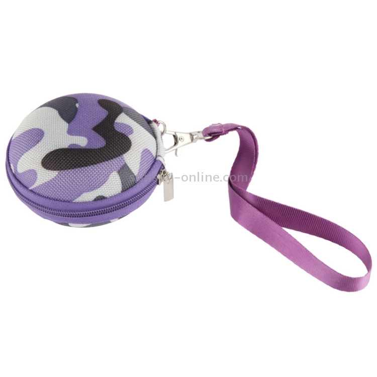 Camouflage Style Carrying Bag Box with Lanyard for Headphone / Earphone (Light Purple) Camouflage Style Carrying Bag Box with Lanyard for Headphone / Earphone (Light Purple)
