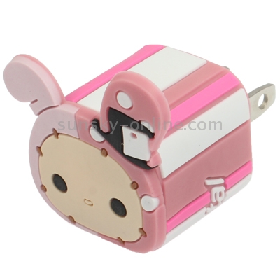 Cute Rabbit Style US Socket Plug USB Charger for iPhone 6 & 6 Plus, iPhone 5, iPhone 4 & 4S(Pink) Cute Rabbit Style US Socket Plug USB Charger for iPhone 6 & 6 Plus, iPhone 5, iPhone 4 & 4S(Pink)