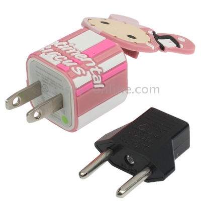 Cute Rabbit Style US Socket Plug USB Charger for iPhone 6 & 6 Plus, iPhone 5, iPhone 4 & 4S(Pink) Cute Rabbit Style US Socket Plug USB Charger for iPhone 6 & 6 Plus, iPhone 5, iPhone 4 & 4S(Pink)