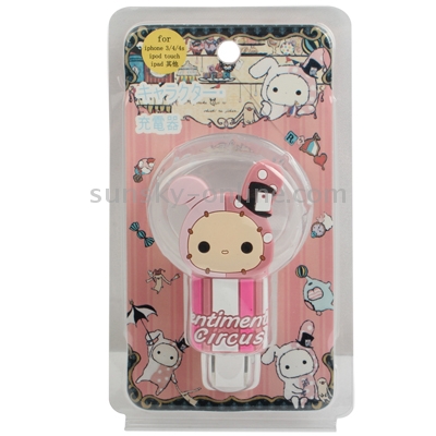 Cute Rabbit Style US Socket Plug USB Charger for iPhone 6 & 6 Plus, iPhone 5, iPhone 4 & 4S(Pink) Cute Rabbit Style US Socket Plug USB Charger for iPhone 6 & 6 Plus, iPhone 5, iPhone 4 & 4S(Pink)