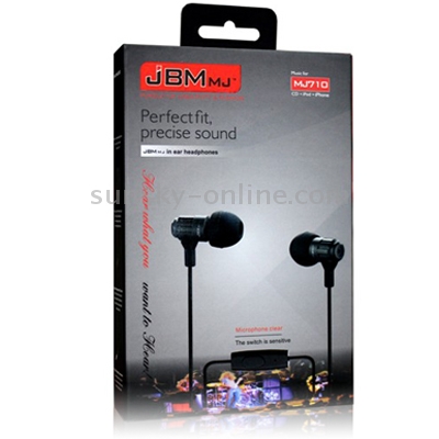JBM MJ710 In Ear Headphones with Mic and Answer / Reject Button JBM MJ710 In Ear Headphones with Mic and Answer / Reject Button