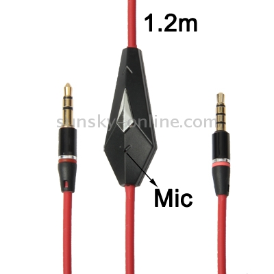 1.2m 3.5mm Jack Earphone Cable with Wired Control & Mic 1.2m 3.5mm Jack Earphone Cable with Wired Control & Mic