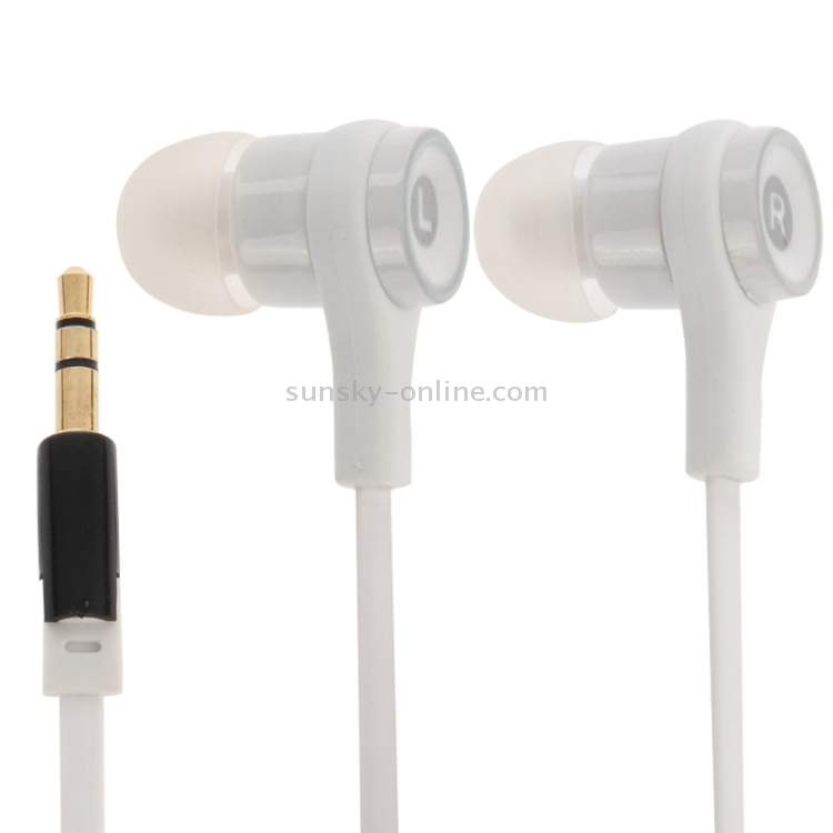 Noodle Style High Performance 3.5mm Jack In-Ear Earphone, Cable Length: about 1.1m(White)