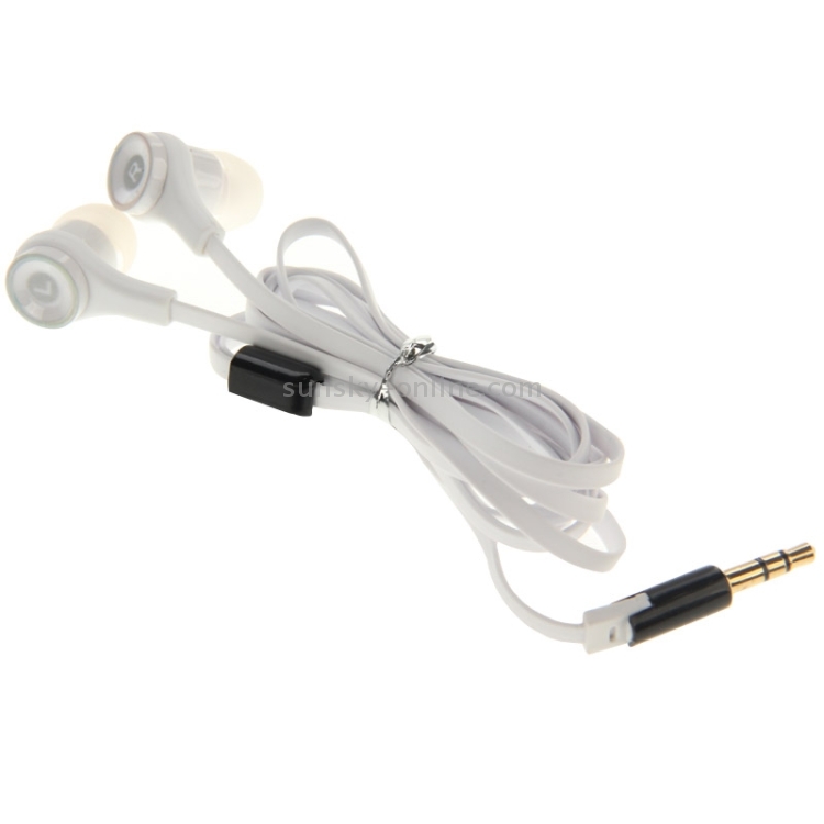 Noodle Style High Performance 3.5mm Jack In-Ear Earphone, Cable Length: about 1.1m(White)